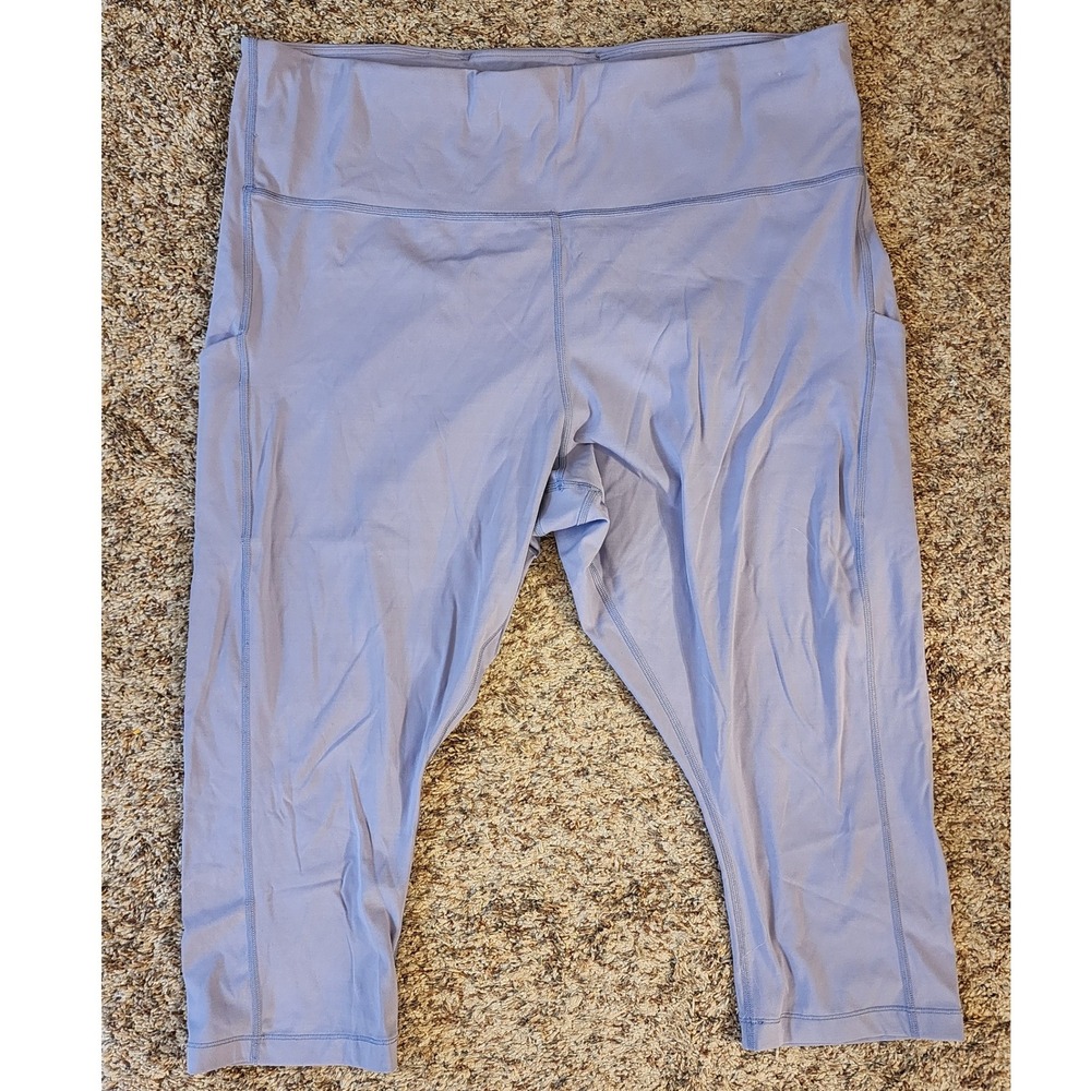 Athleta Ultimate Stash Pocket Capri Leggings Womens 3X Lavender Plus Size